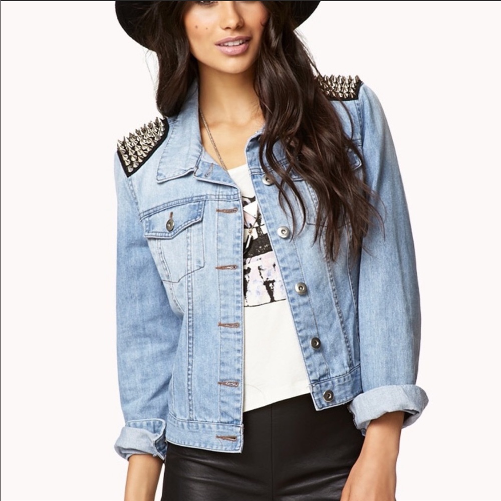 Denim Jacket W/Spikes